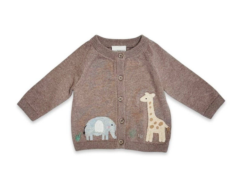 Kids Elephant Giraffe Cardigan