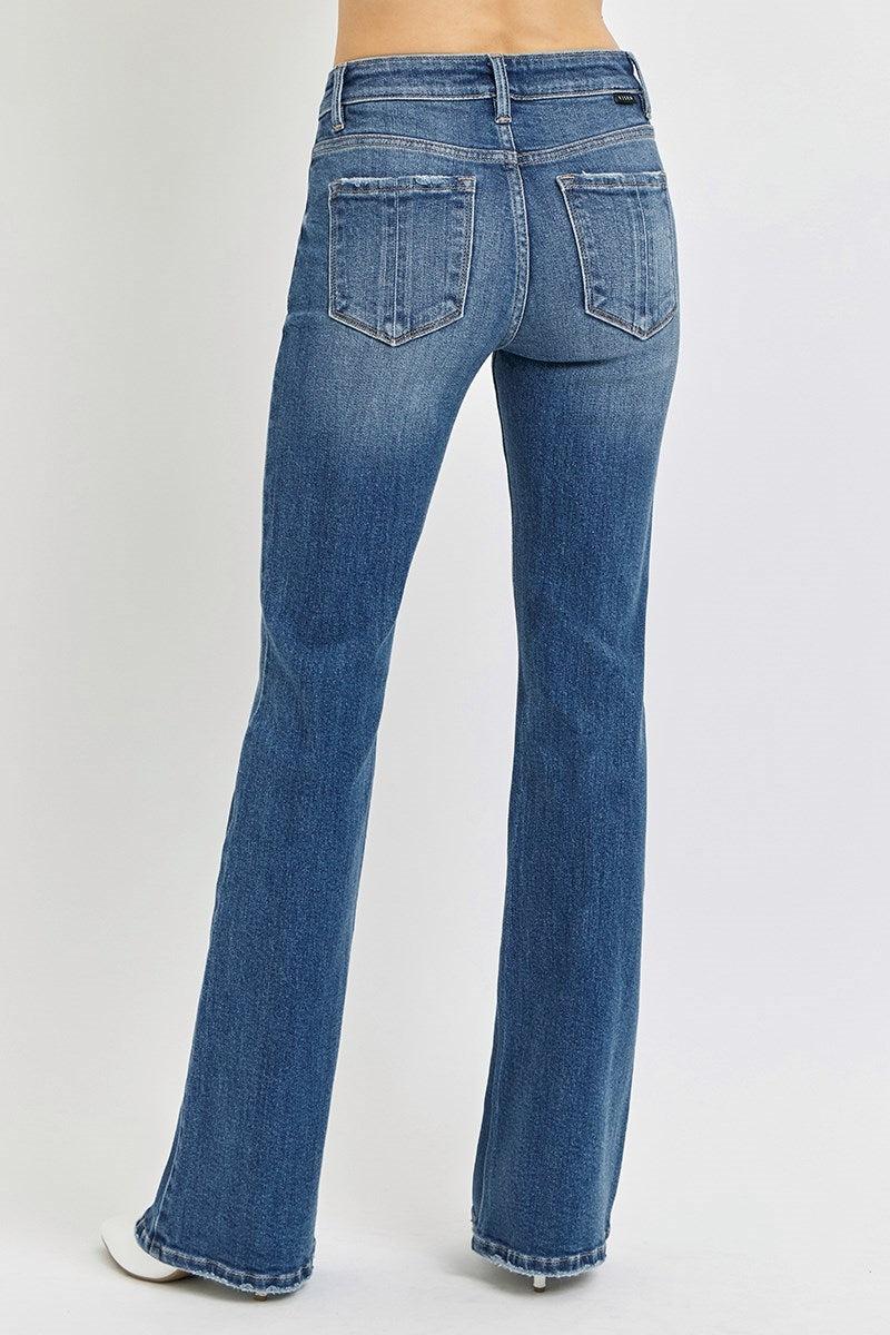 Mid-Rise Flare Basic Jeans