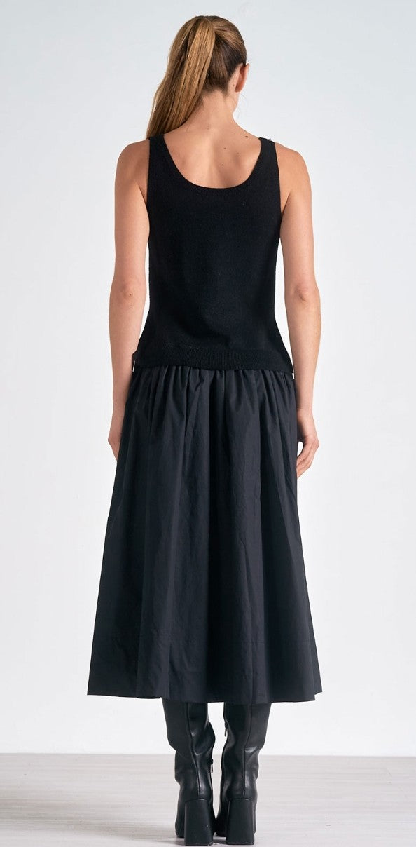 SALE Mixed Media Midi Dress