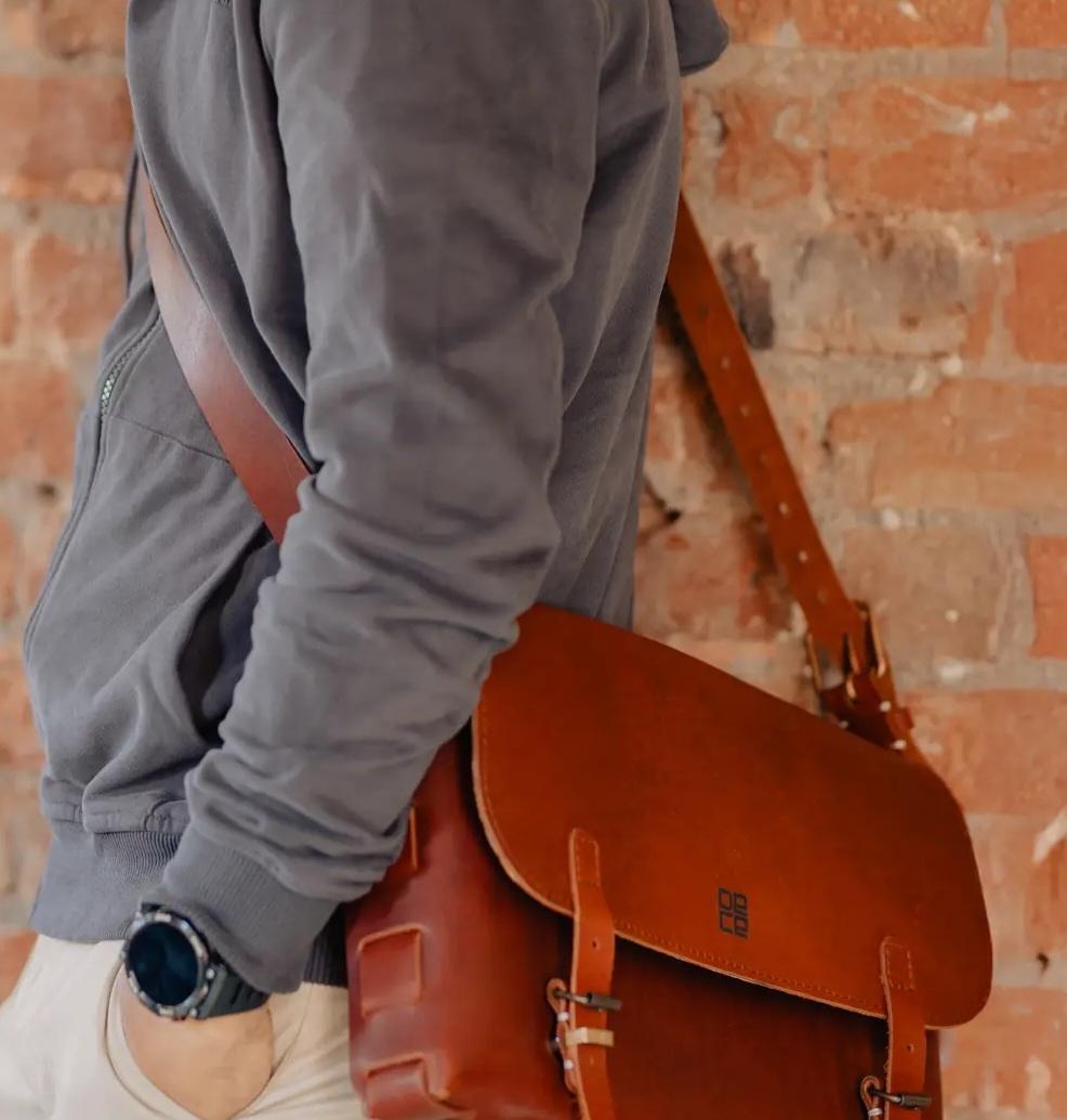 Leather Messenger Bag