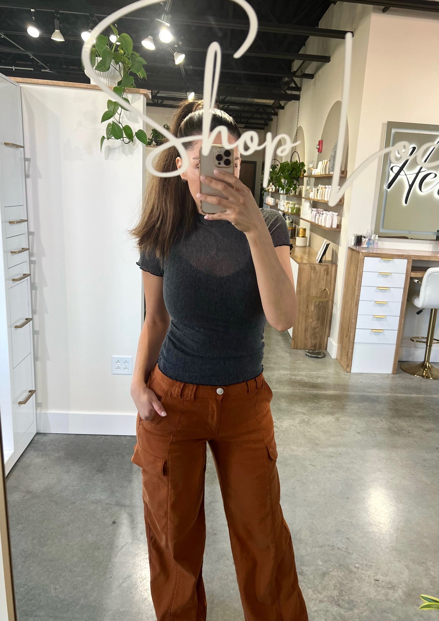 SALE Mid-Rise Wide Leg Cargo