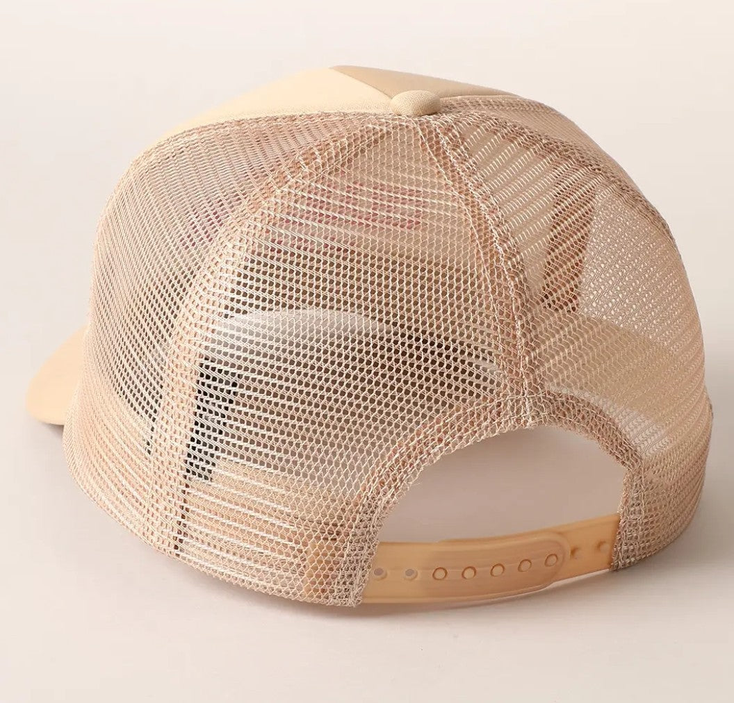 More Champagne Please Embroidered Trucker Hat