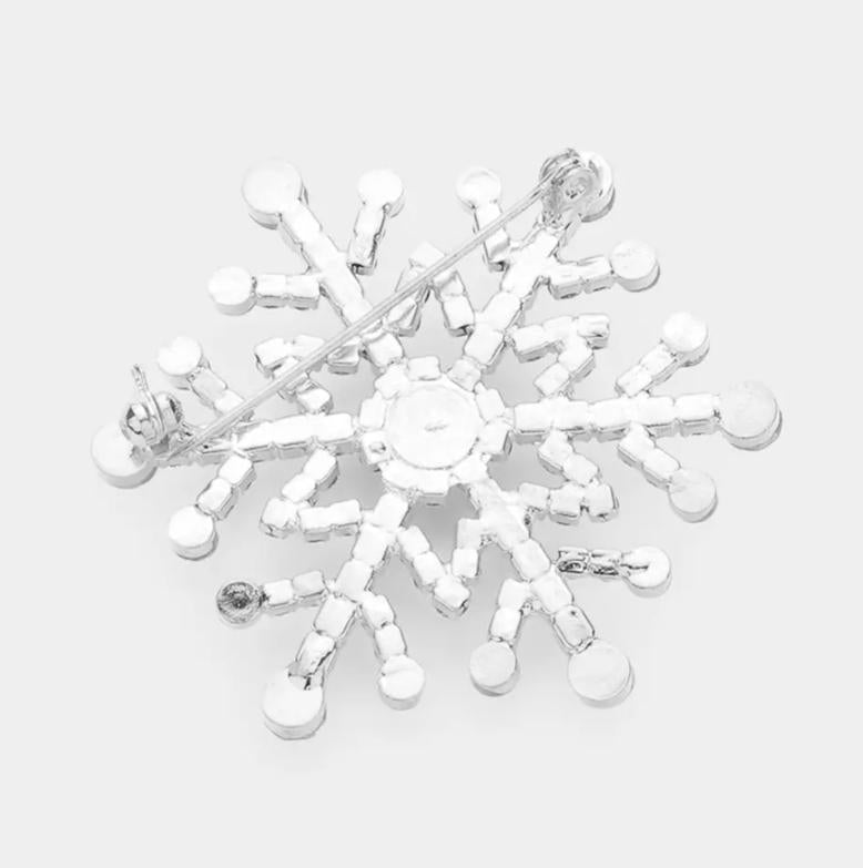 Crystal Snowflake Brooch