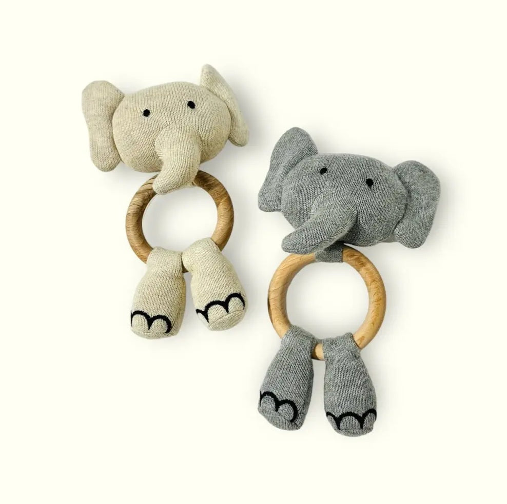 Baby Teething Ring Rattle Toy
