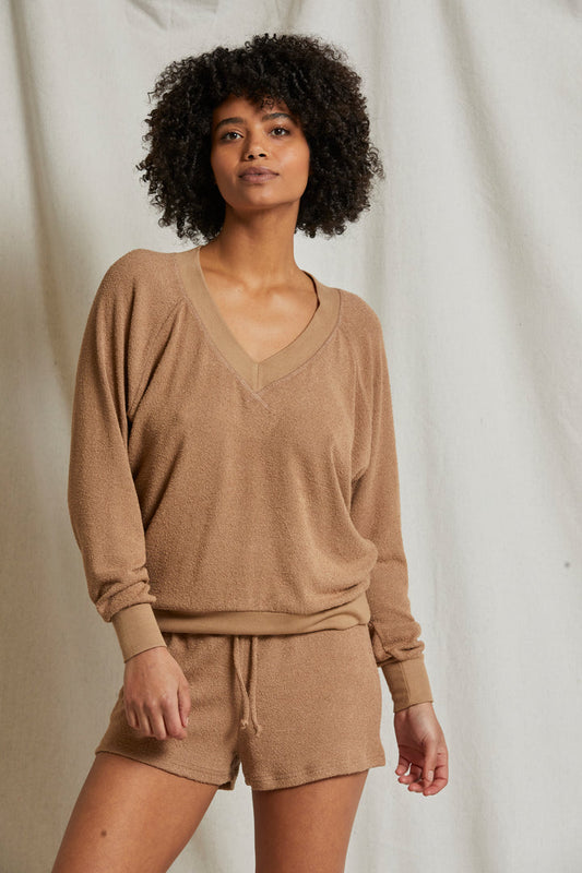 O'Connor Boucle V-Neck Sweatshirt