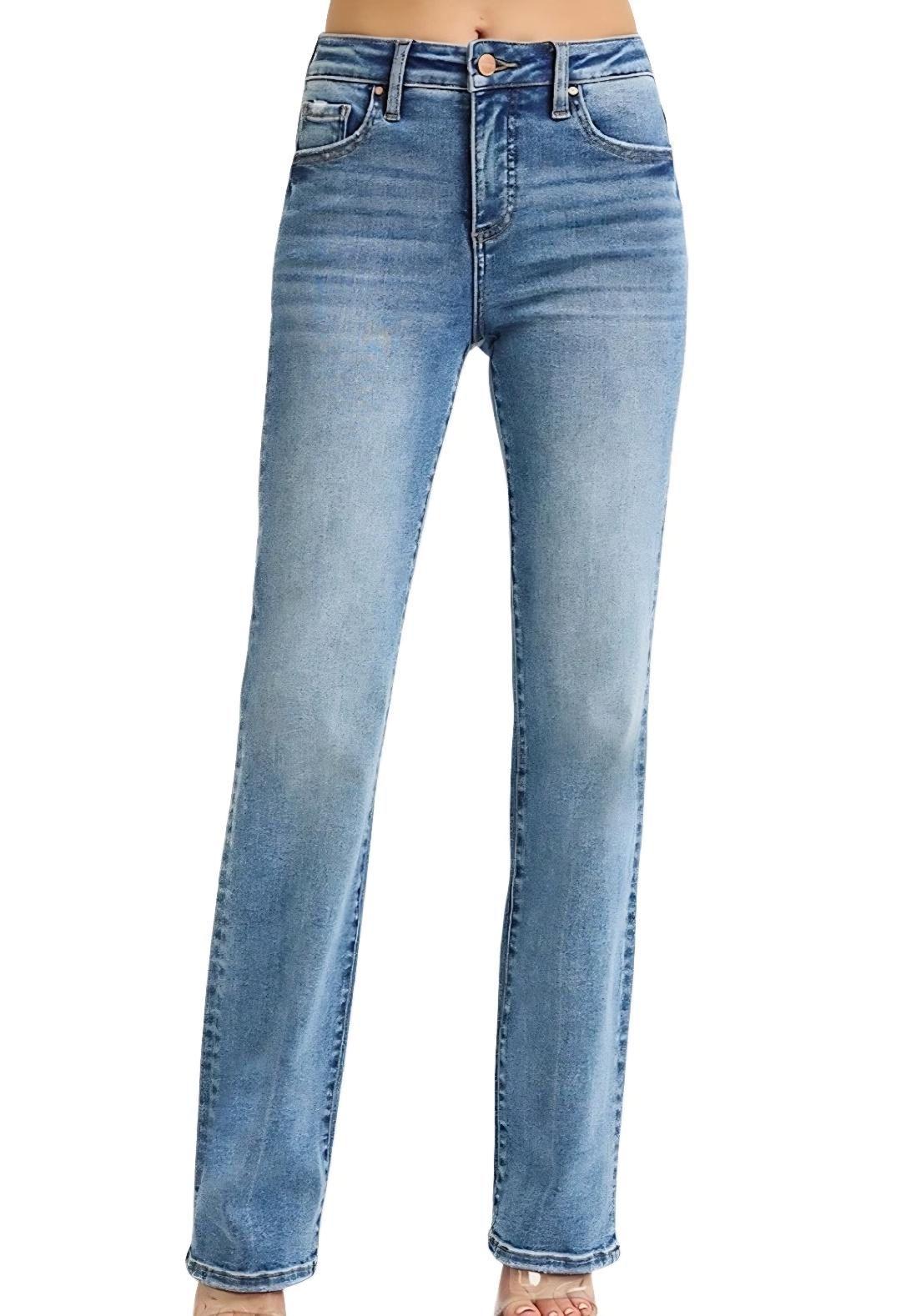 High Rise Straight Jeans
