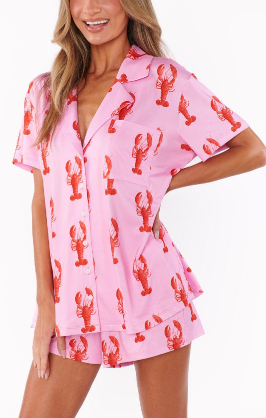 SALE Sunday Morning PJ Set - Lobster