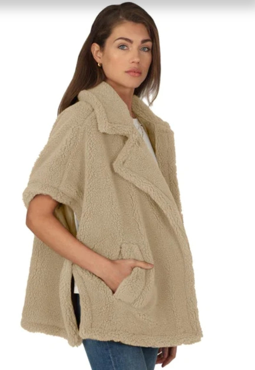SALE Lined Teddy Cape