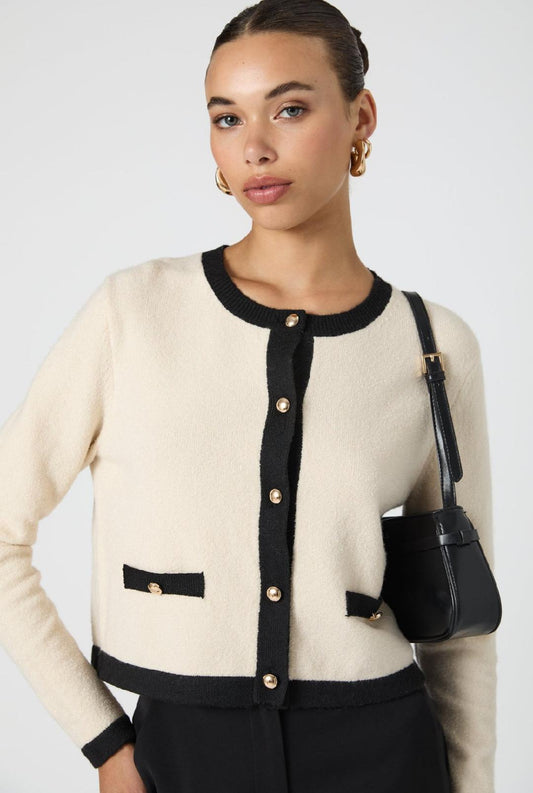 Vhari Contrast Cardigan
