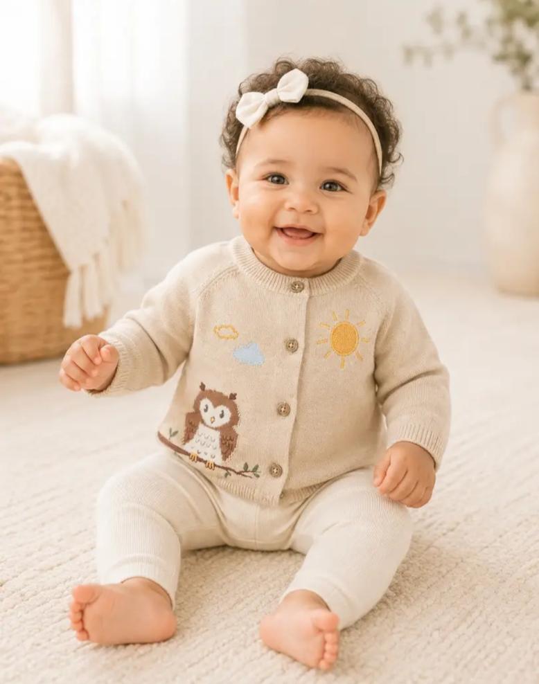 Baby Owl Cardigan