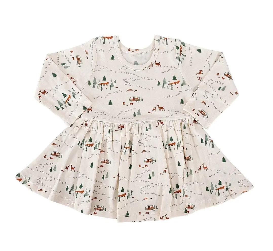 Kids L/S Twirl Dress - Into the Woods