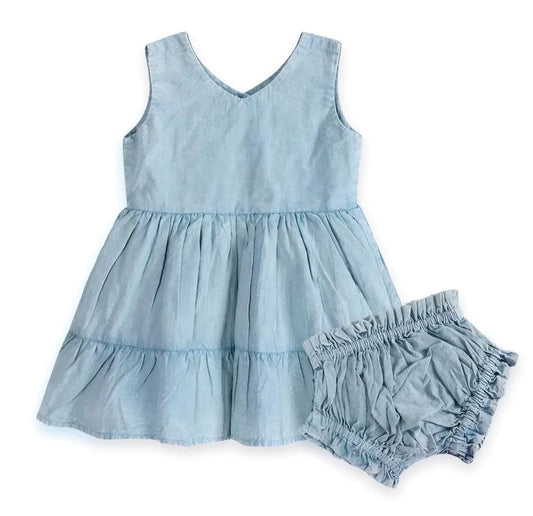 Baby Denim Dress + Bloomer
