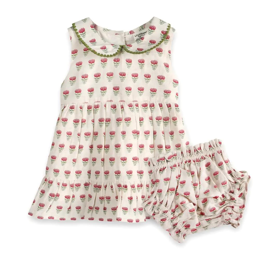 Baby Mia Dress & Bloomer