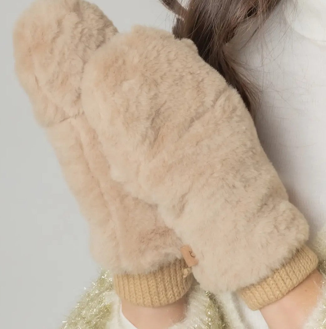 Faux Fur Mittens