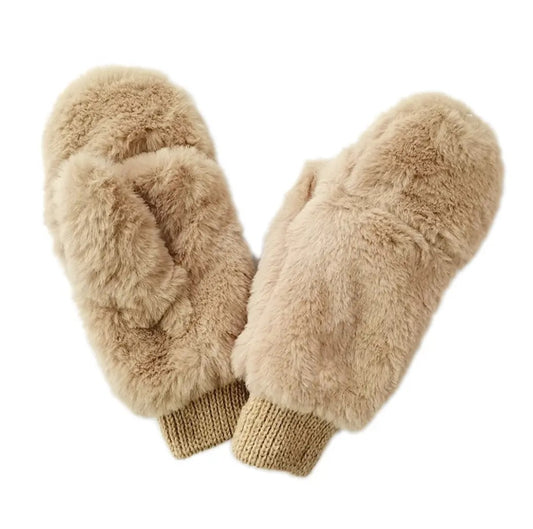 Faux Fur Mittens