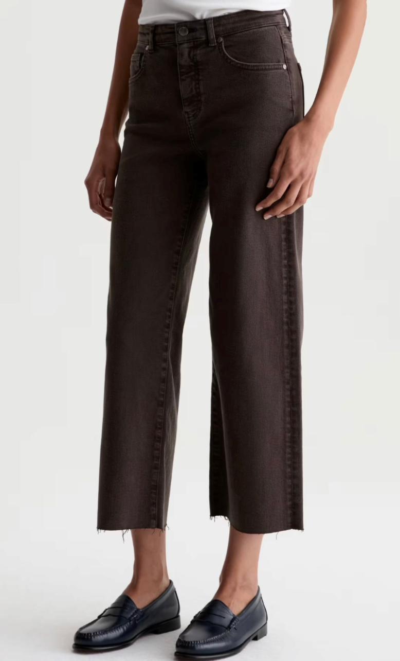Saige Wide Leg Crop - Burnt Umber