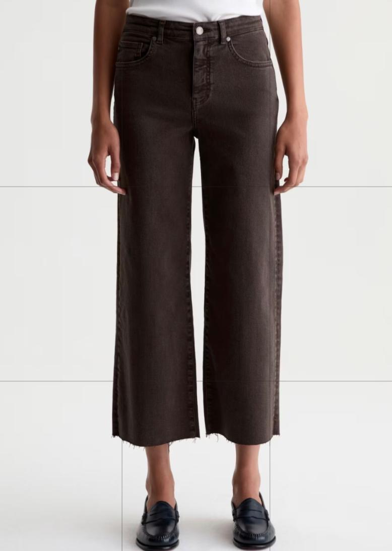 Saige Wide Leg Crop - Burnt Umber