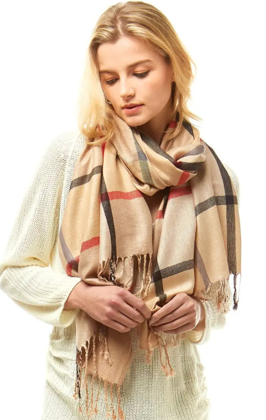 Plaid Lightweight Scarf