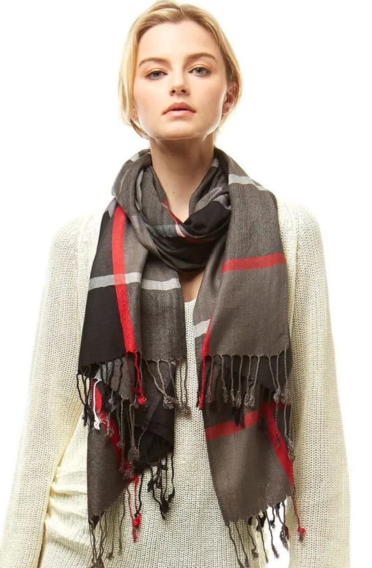 Plaid Lightweight Scarf