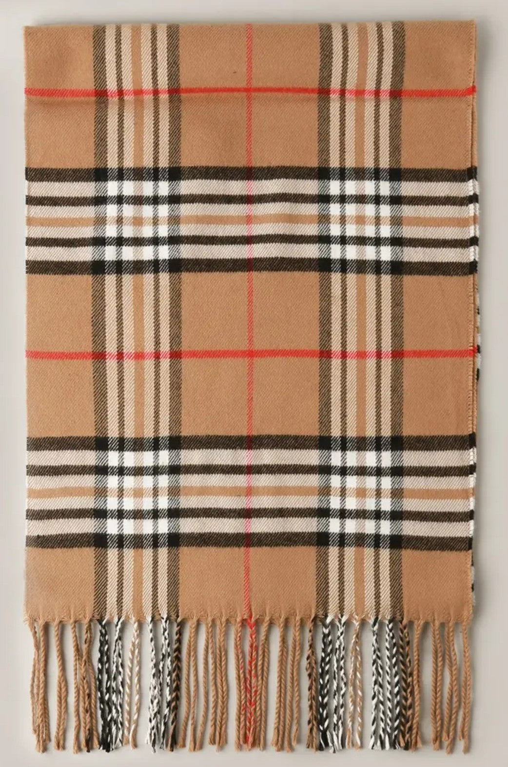 Cashmere Feel Plaid Scarf