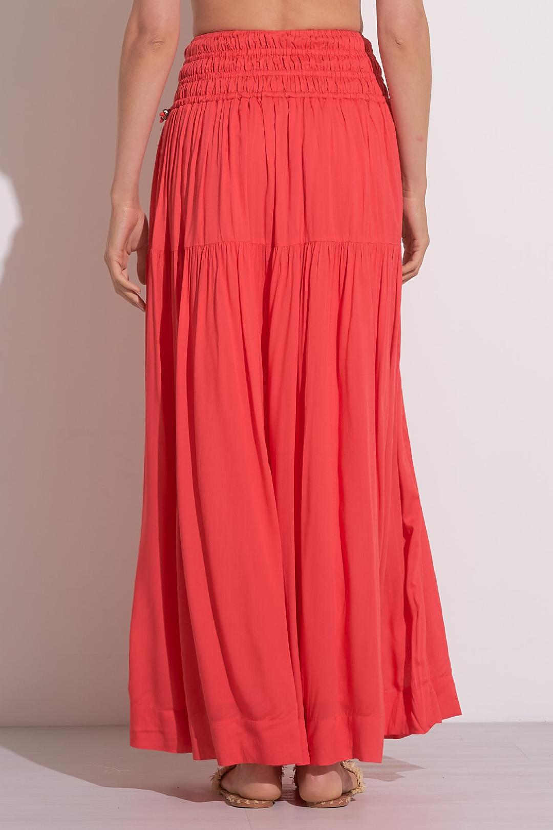 Smocked Waist Maxi Skirt