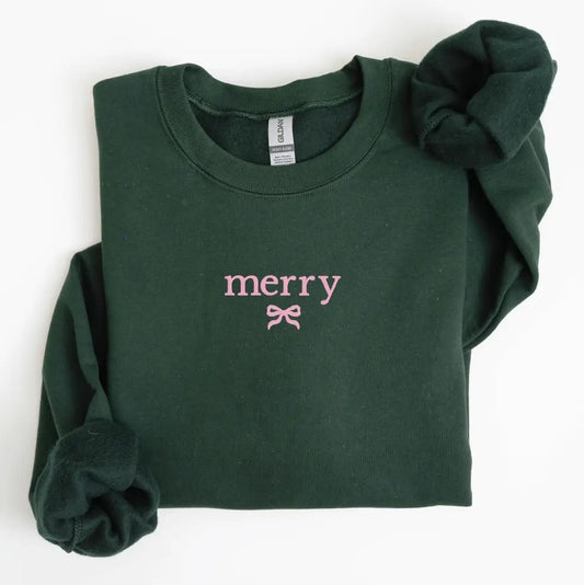 Embroidered Christmas Sweatshirt