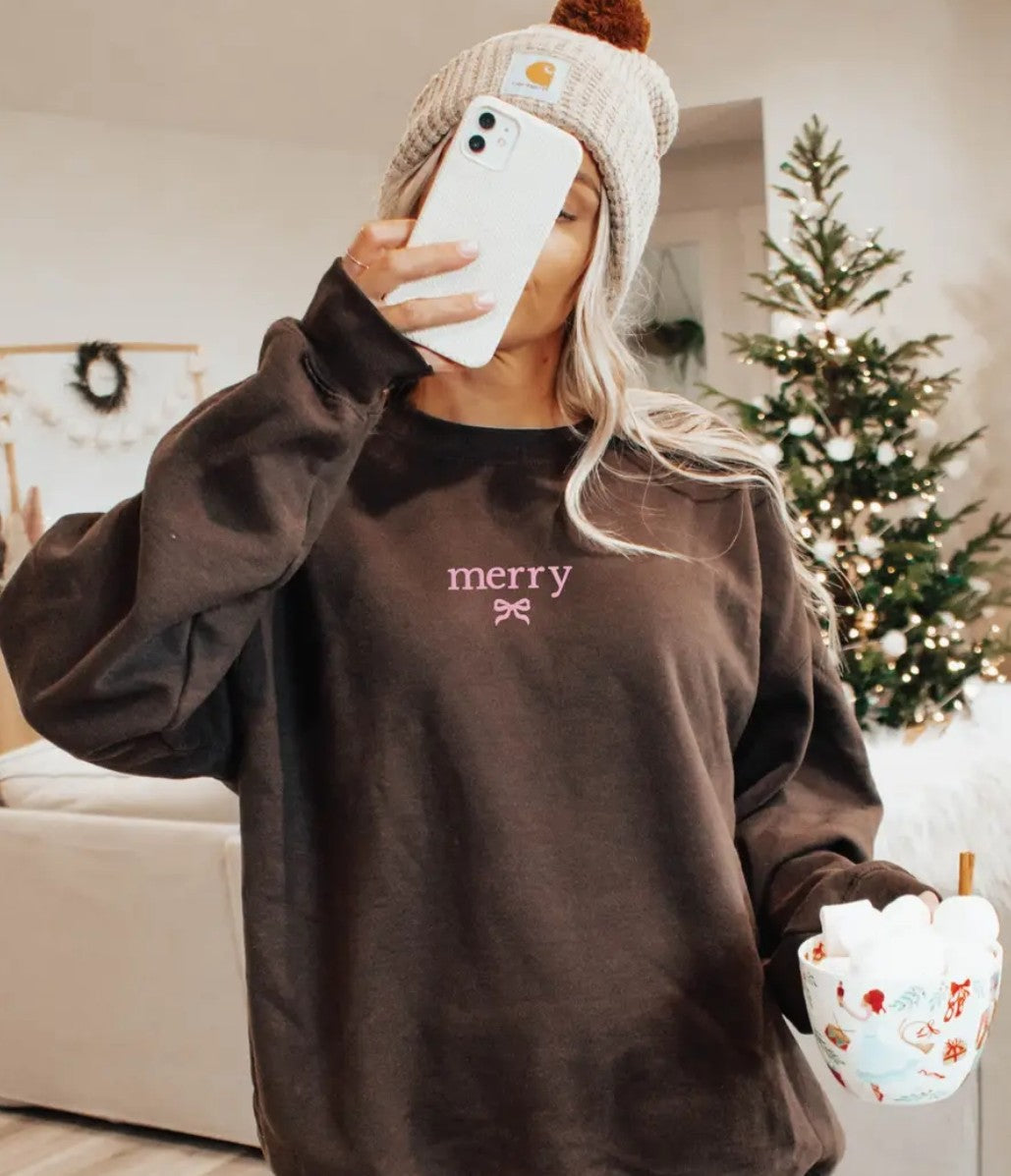 Embroidered Christmas Sweatshirt