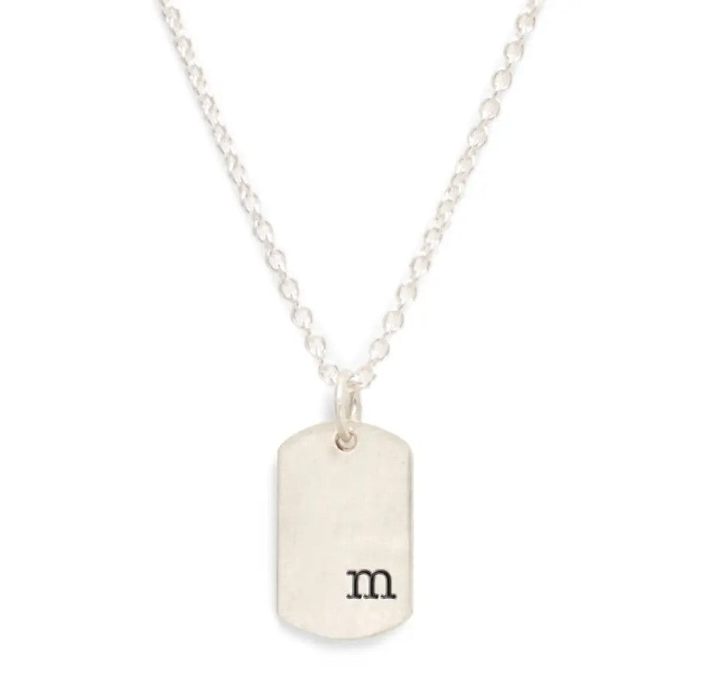 Initial Mini Tag Necklace